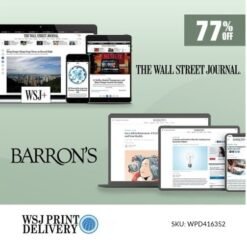 Wall St Jnl and Barron's Newspaper Subscription 2-Year