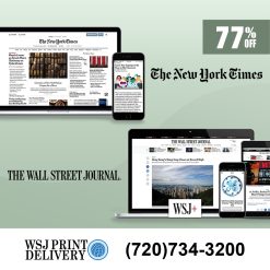 NYT and WSJ Digital Bundle for 5 Years at 77% Off