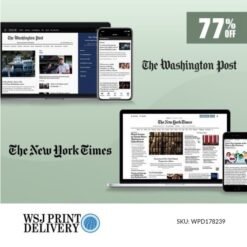 Washington Post and New York Times Subscription for $199